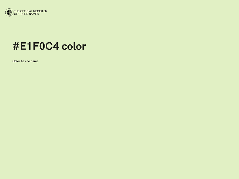 #E1F0C4 color image