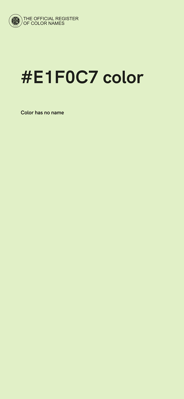 #E1F0C7 color image
