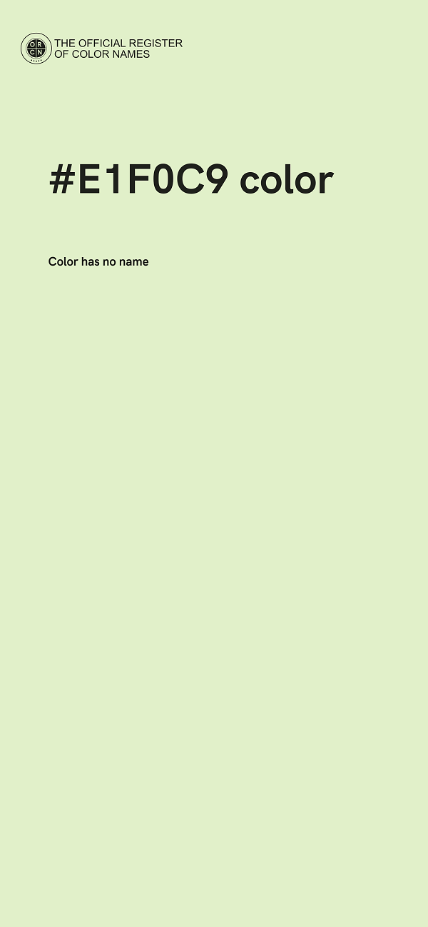 #E1F0C9 color image