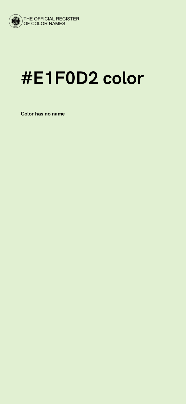 #E1F0D2 color image
