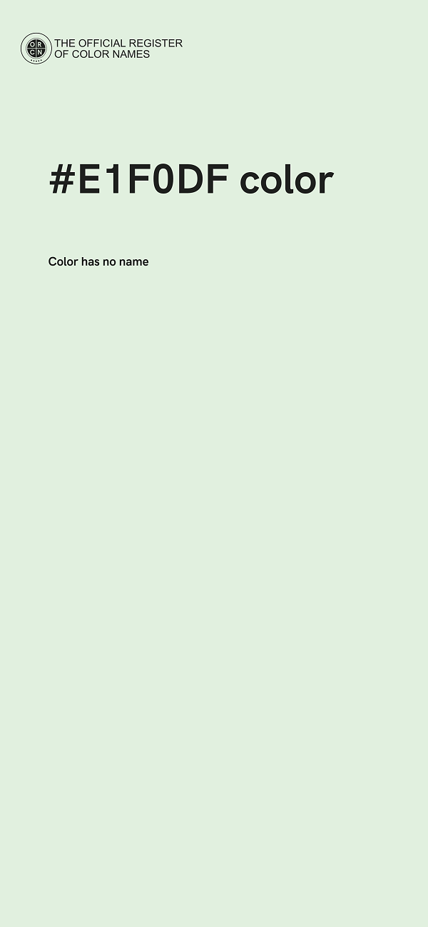 #E1F0DF color image