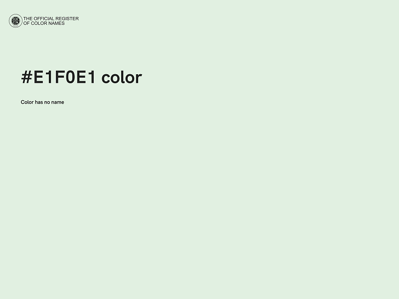 #E1F0E1 color image