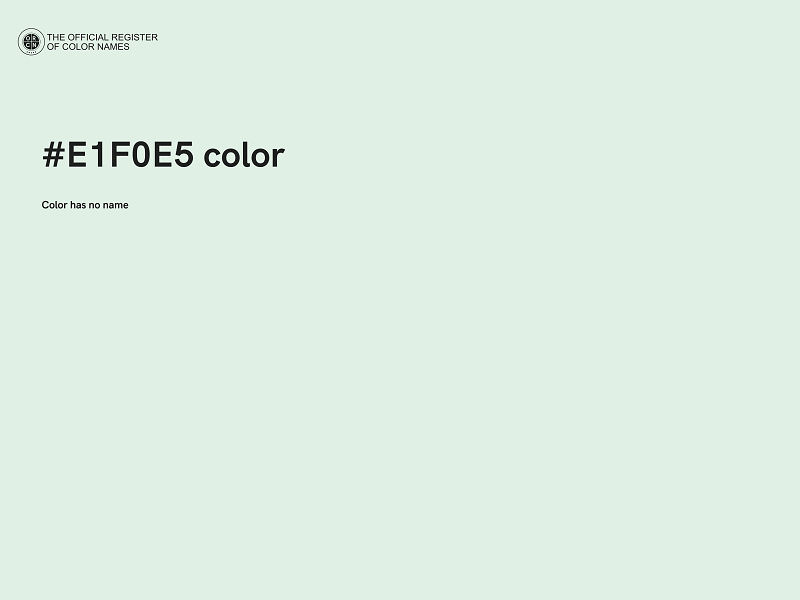 #E1F0E5 color image