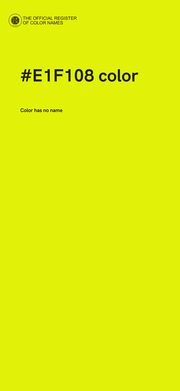 #E1F108 color image
