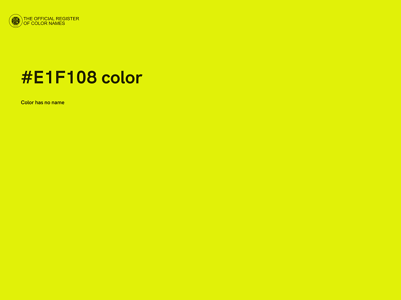 #E1F108 color image