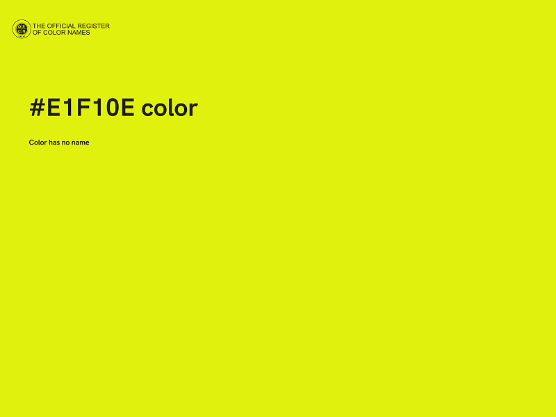 #E1F10E color image