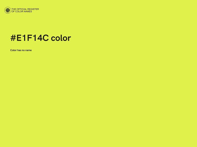 #E1F14C color image