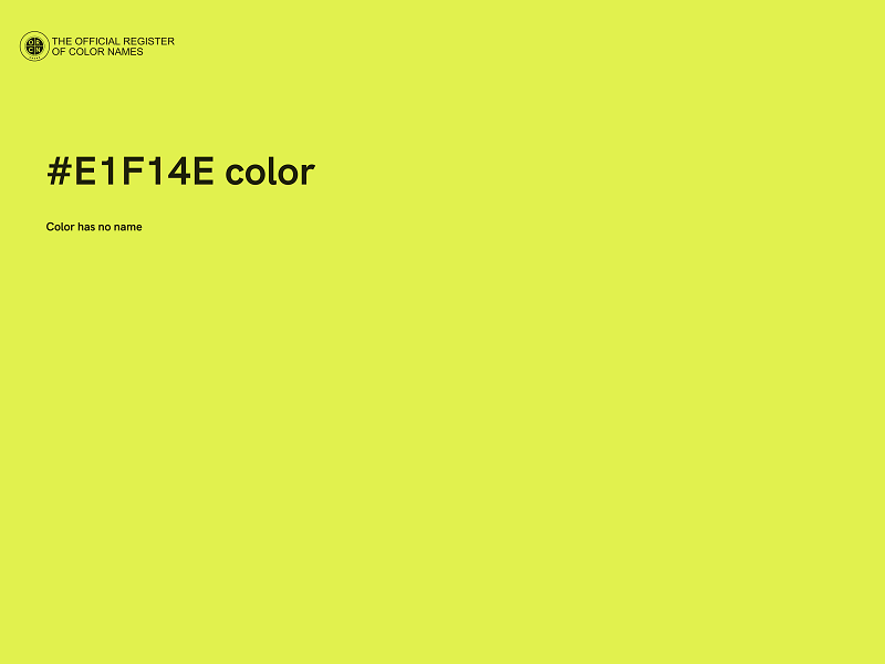 #E1F14E color image