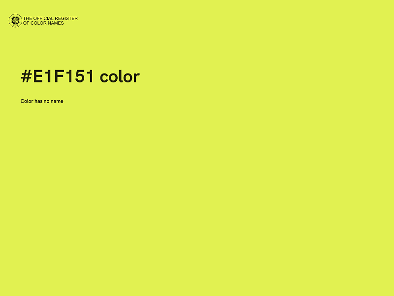 #E1F151 color image