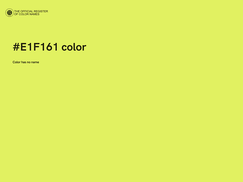 #E1F161 color image