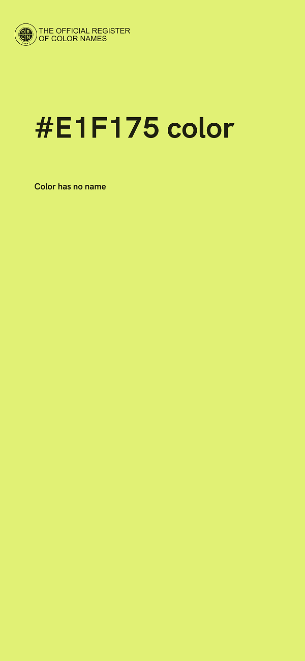 #E1F175 color image