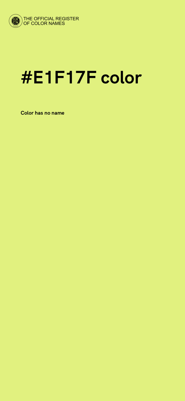 #E1F17F color image