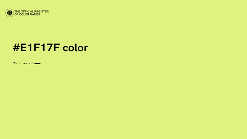 #E1F17F color image