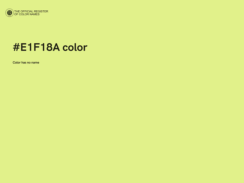 #E1F18A color image