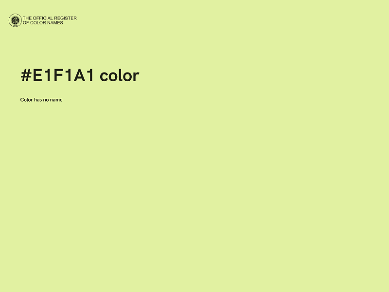 #E1F1A1 color image