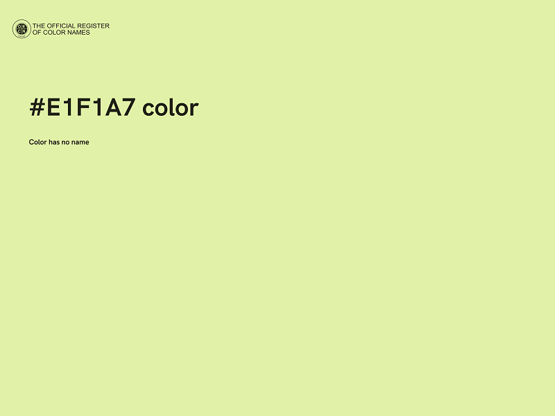 #E1F1A7 color image