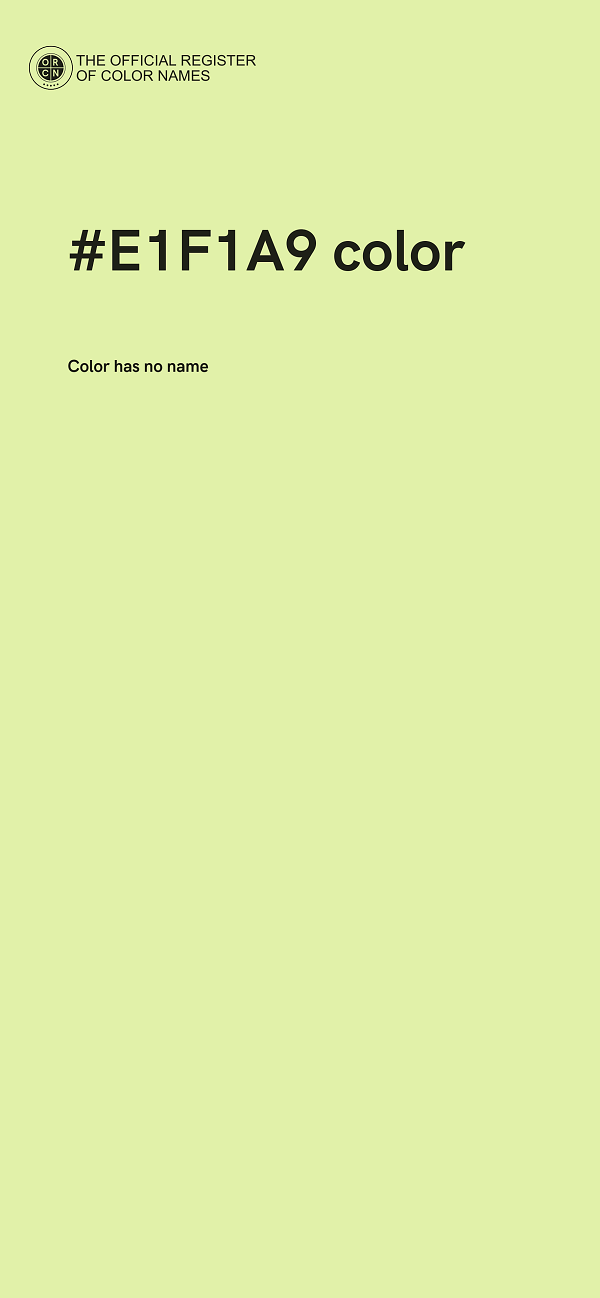 #E1F1A9 color image
