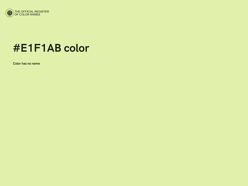 #E1F1AB color image
