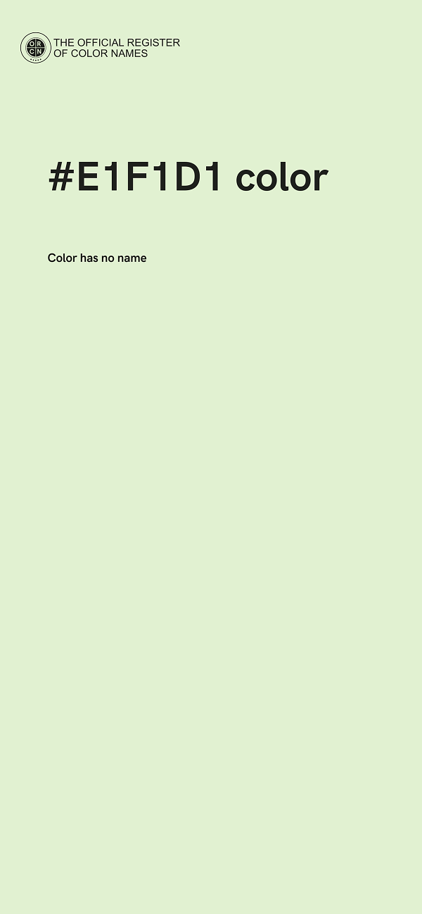 #E1F1D1 color image
