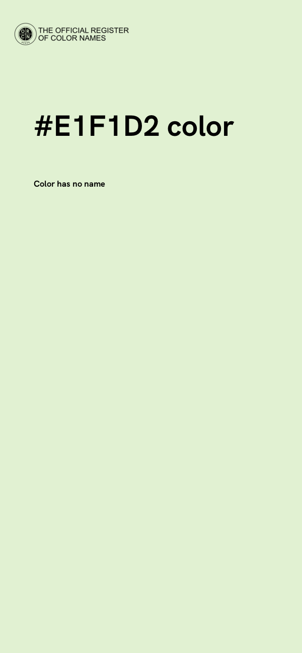 #E1F1D2 color image