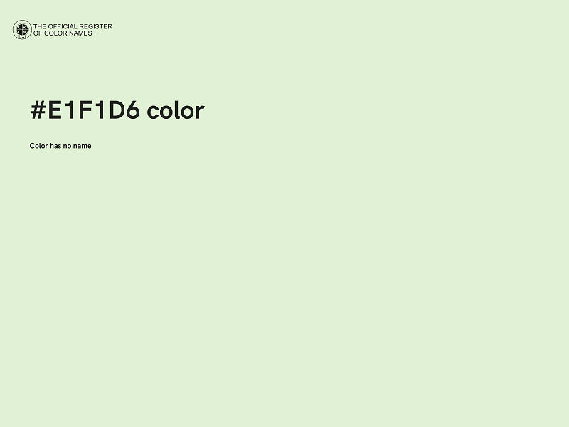 #E1F1D6 color image