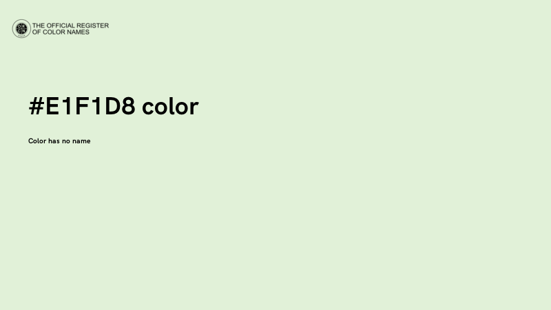 #E1F1D8 color image