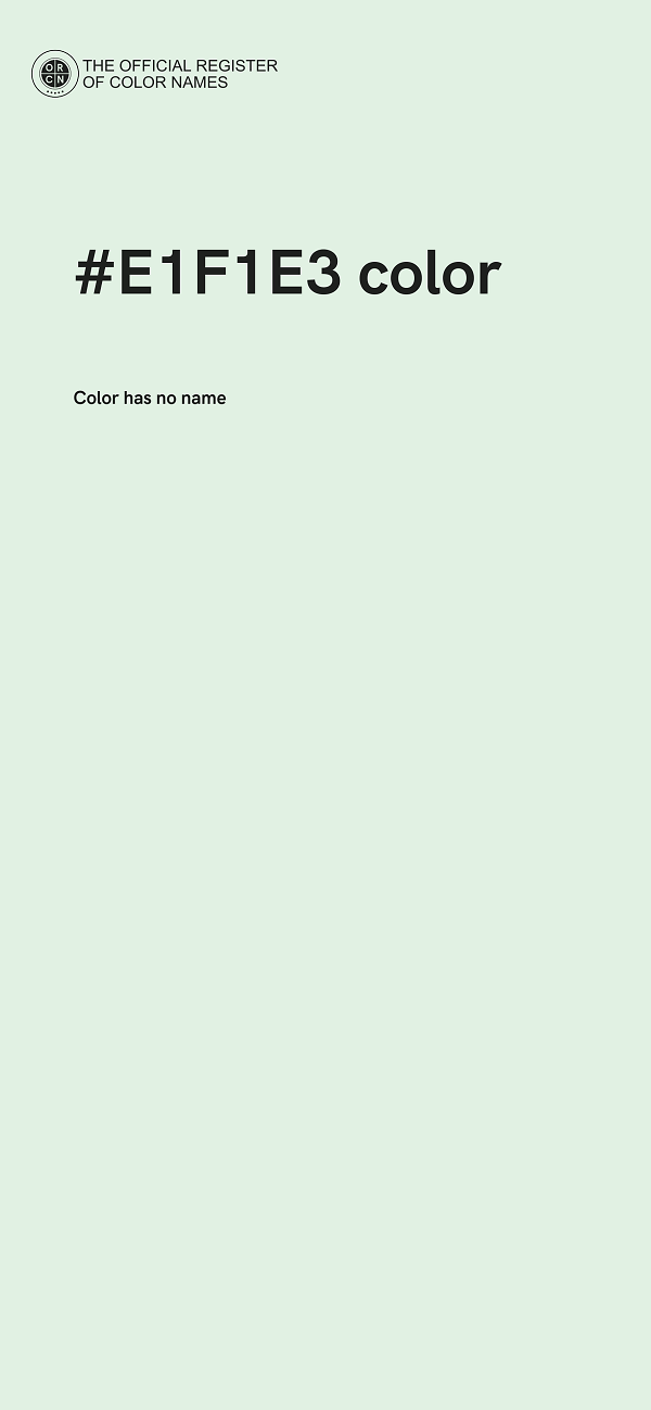 #E1F1E3 color image