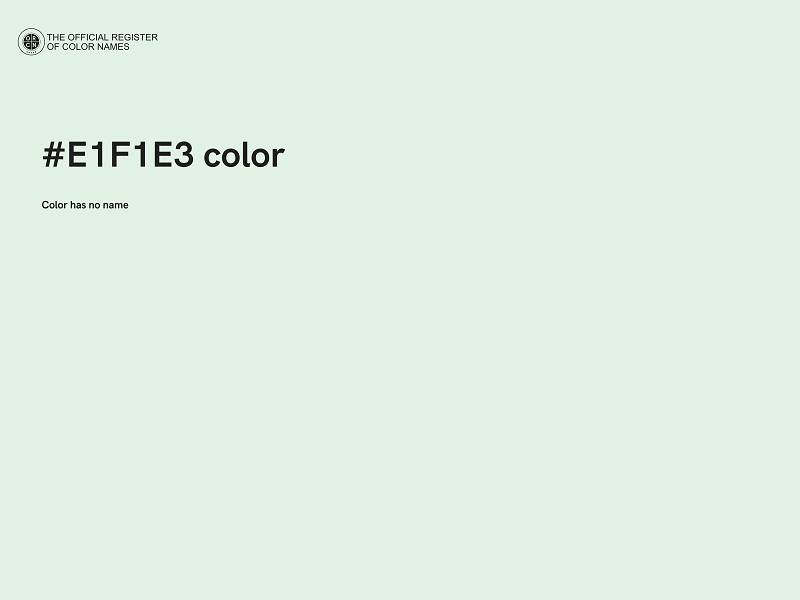 #E1F1E3 color image