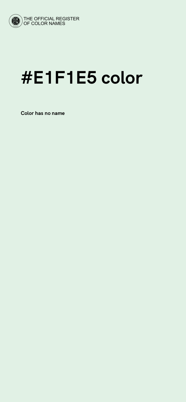 #E1F1E5 color image