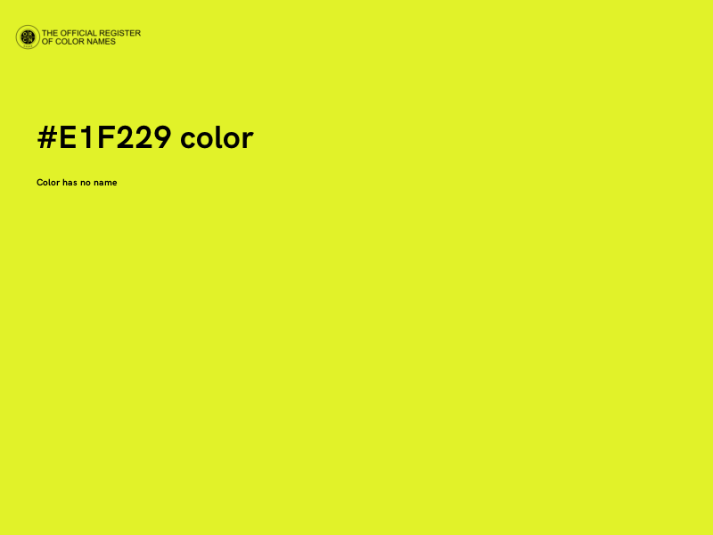 #E1F229 color image