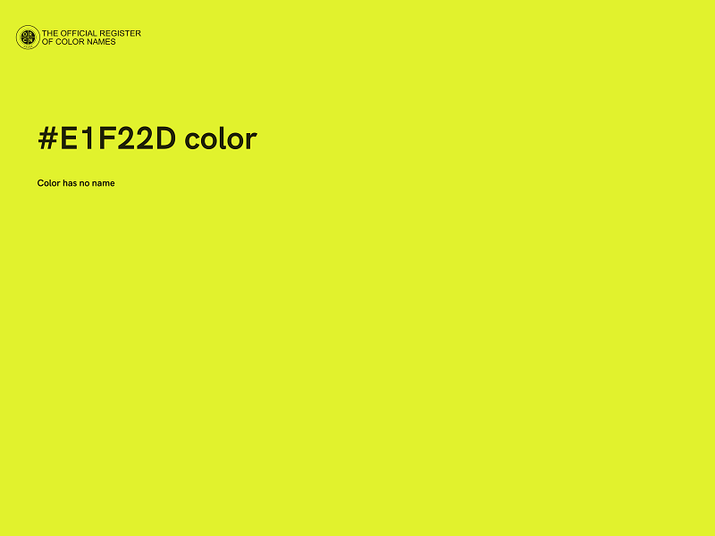 #E1F22D color image