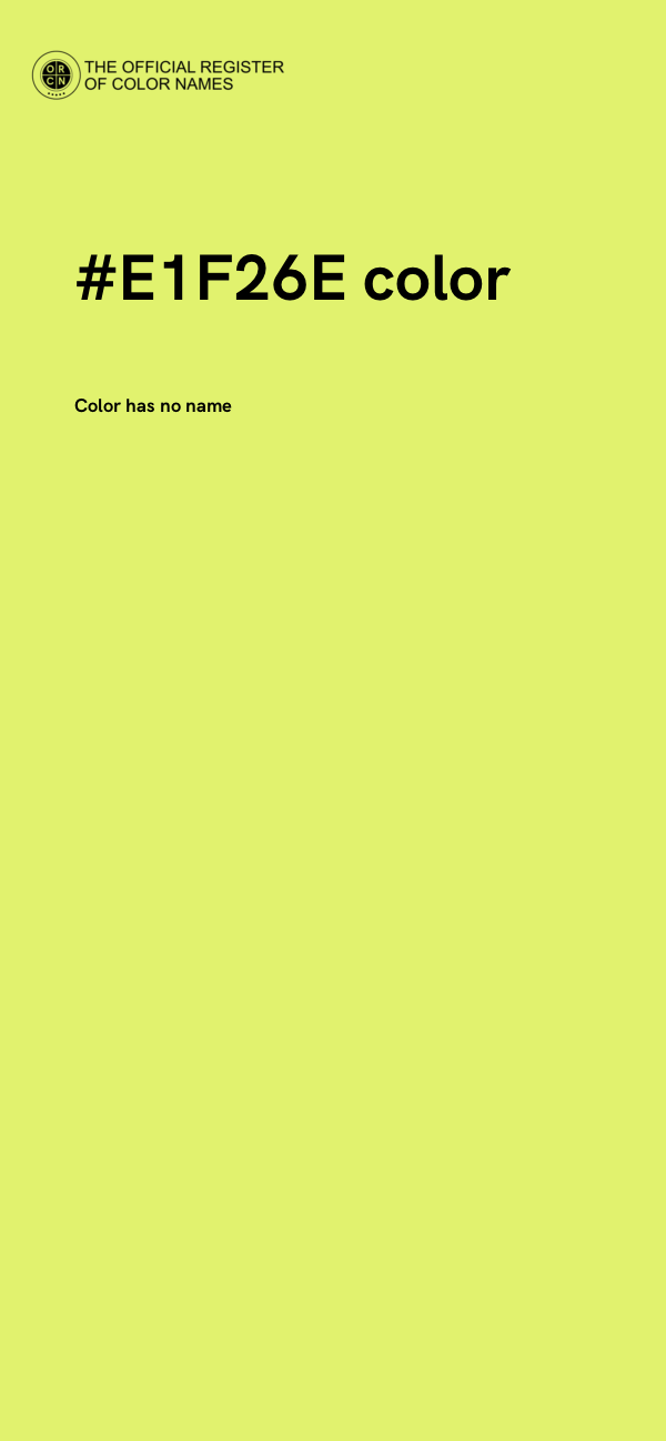 #E1F26E color image