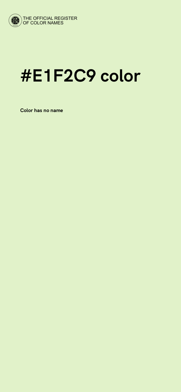 #E1F2C9 color image