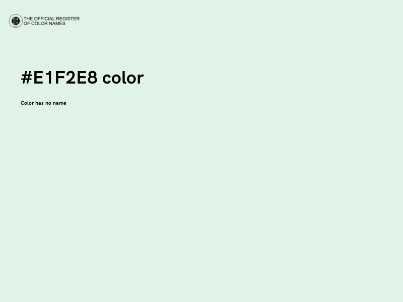 #E1F2E8 color image