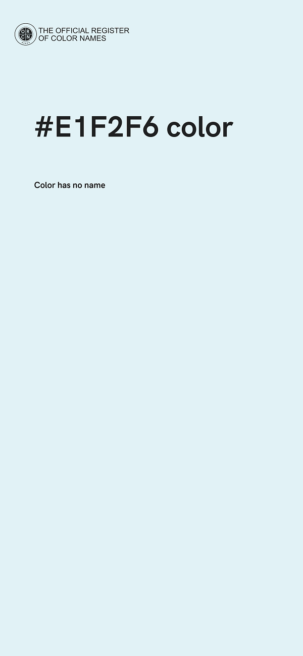 #E1F2F6 color image