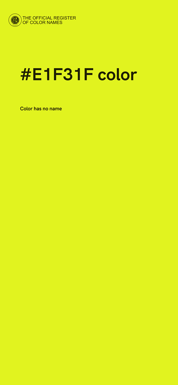 #E1F31F color image