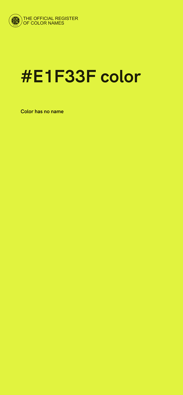 #E1F33F color image