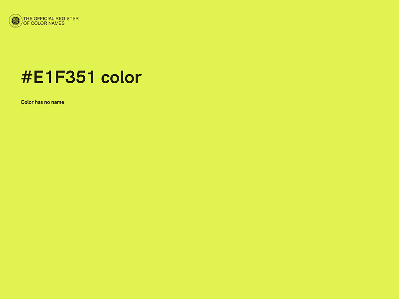 #E1F351 color image