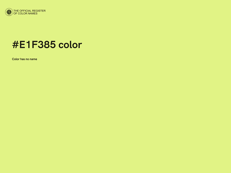 #E1F385 color image