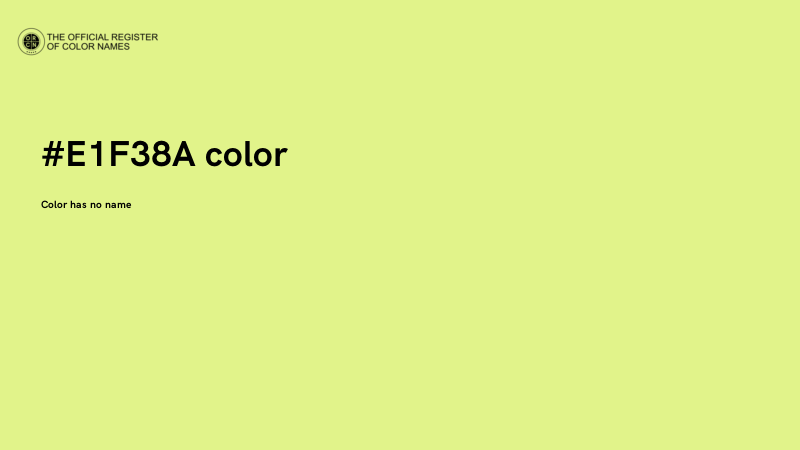 #E1F38A color image