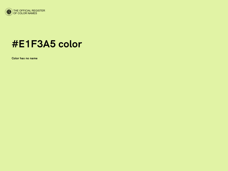 #E1F3A5 color image