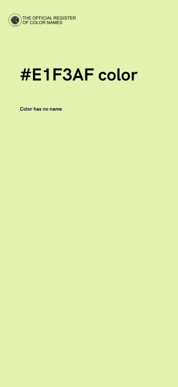 #E1F3AF color image