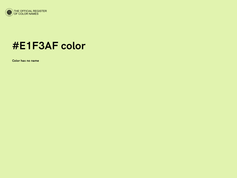 #E1F3AF color image
