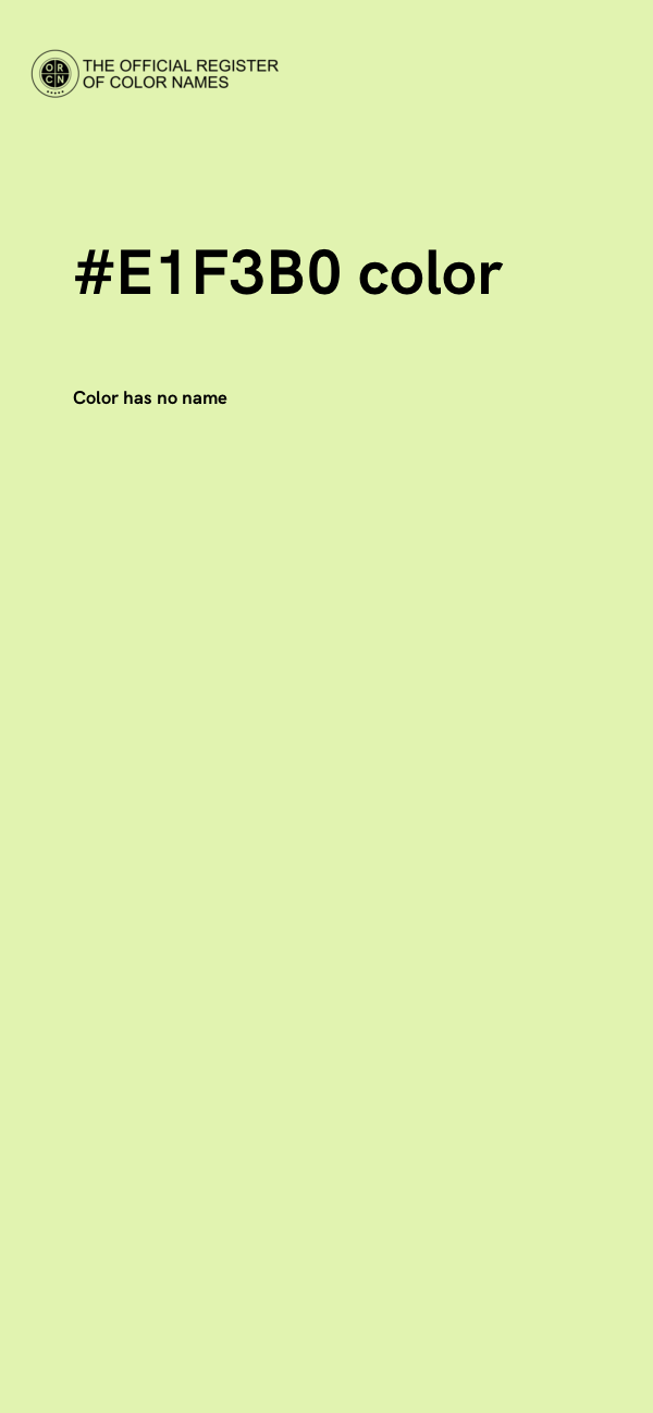 #E1F3B0 color image