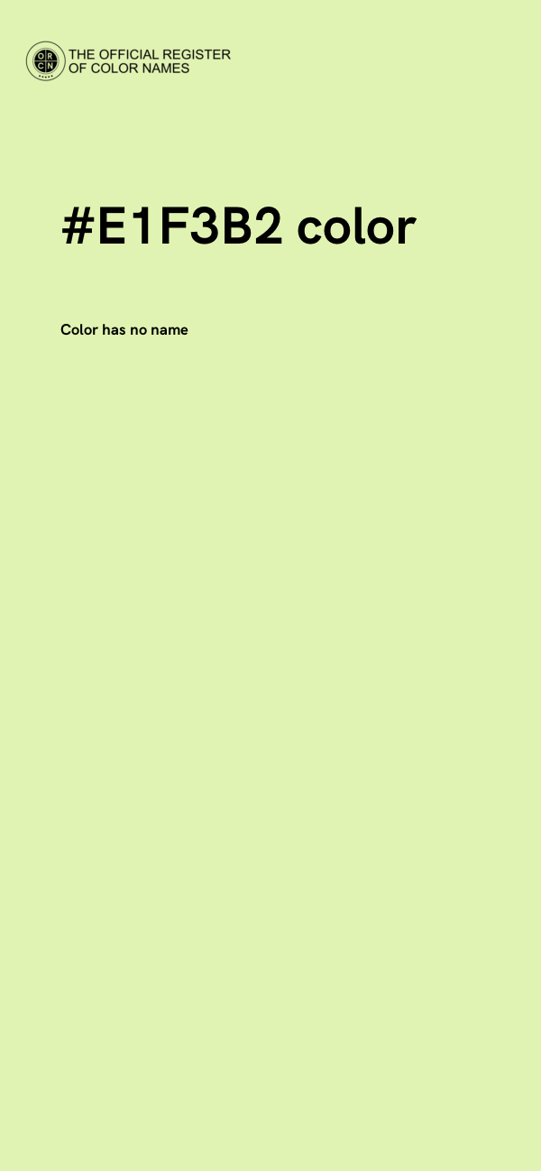 #E1F3B2 color image