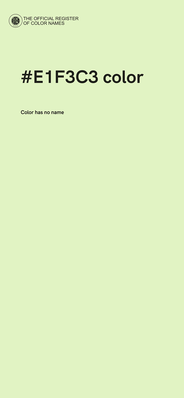 #E1F3C3 color image