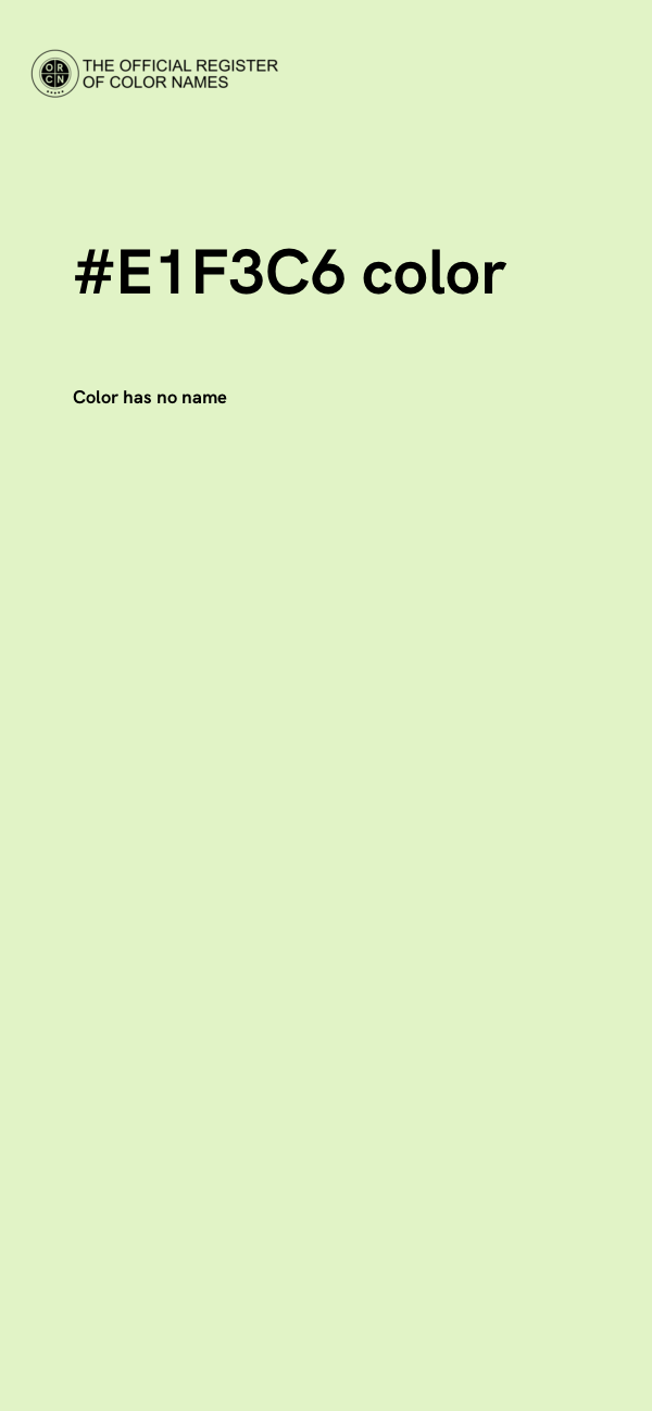 #E1F3C6 color image