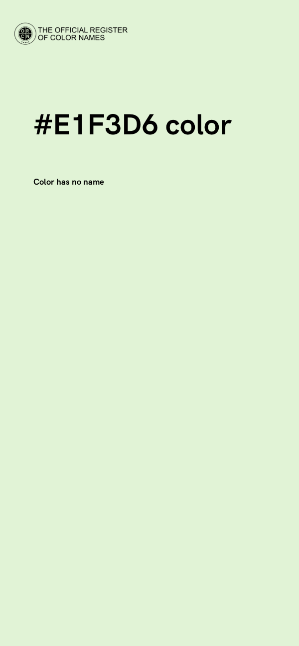 #E1F3D6 color image