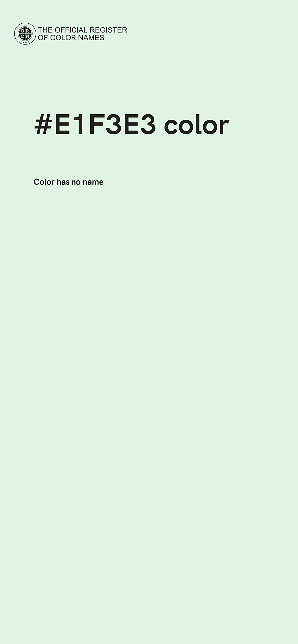 #E1F3E3 color image