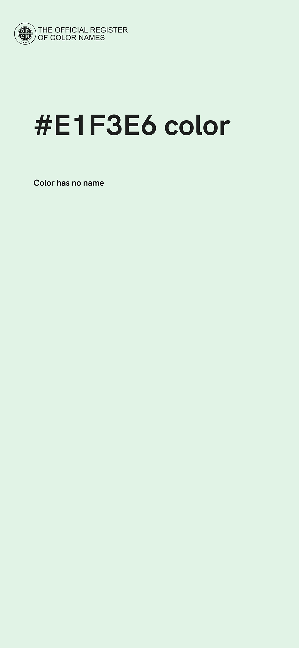 #E1F3E6 color image